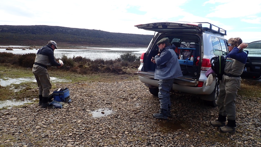 Introducing Bob Clay to Tasmanian Wilderness lakes and wild brown trout.