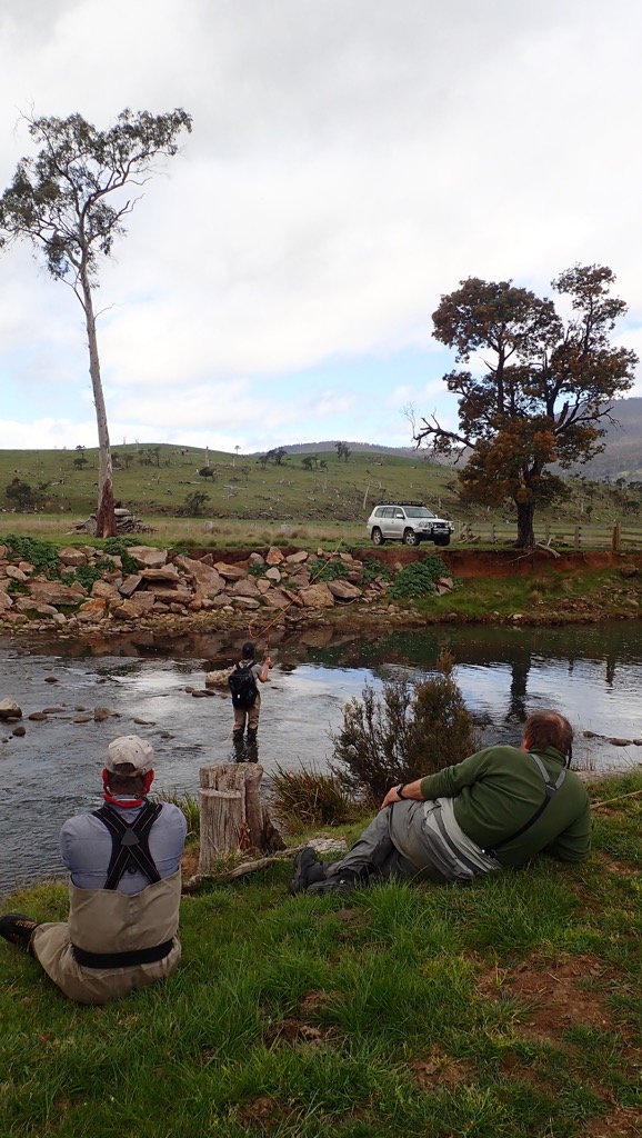River fishing in Tasmania.  