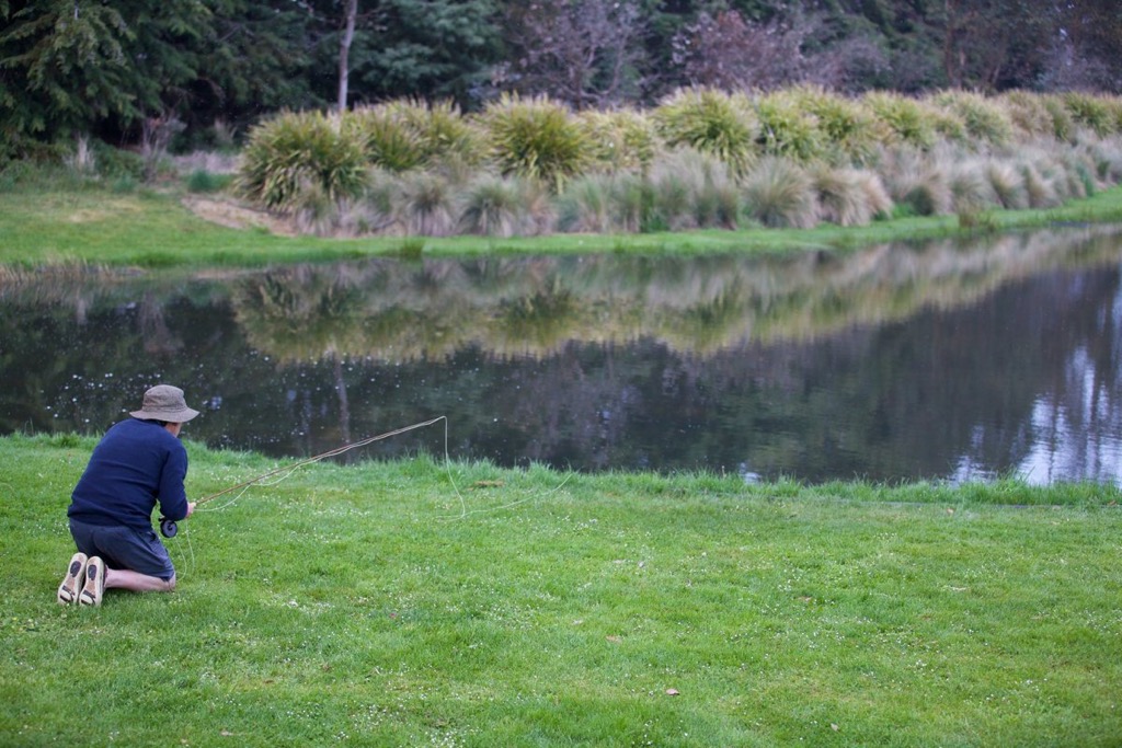 Jim Morris stalks one of the lodge. Pets.
