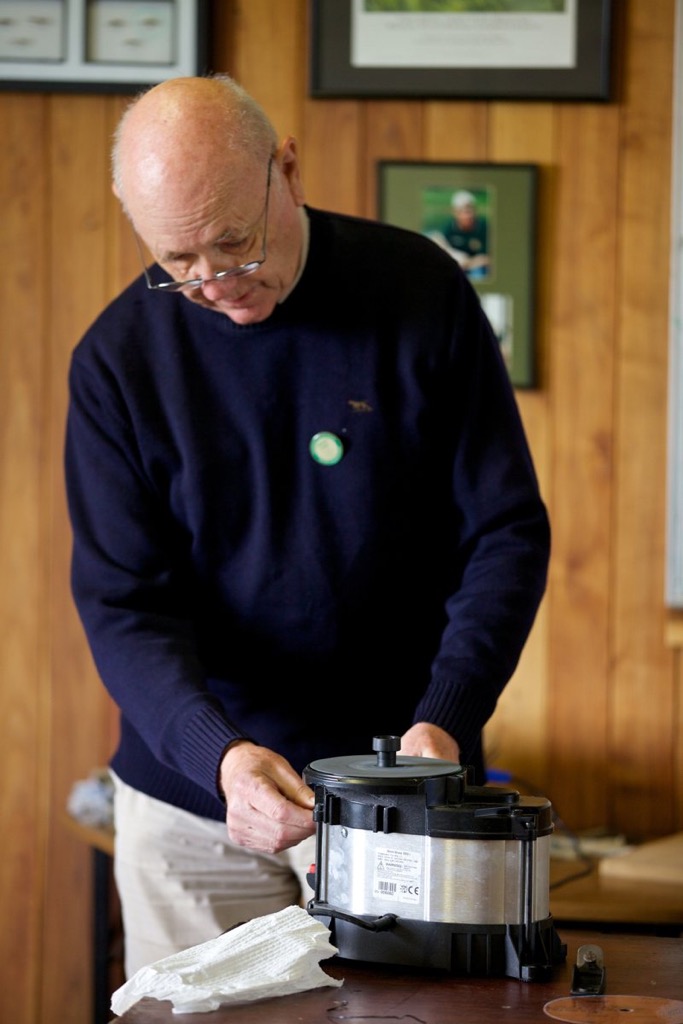 Sean McSharry sharpening.