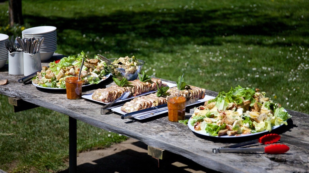 Jen Girvan's sumptuous fresh lunch.