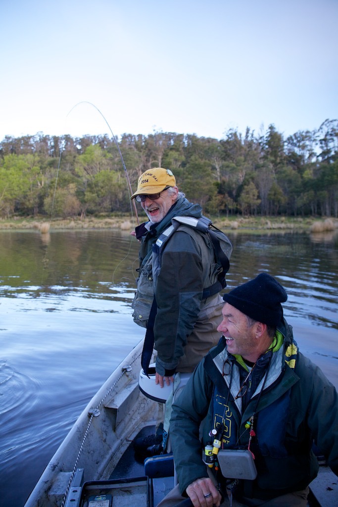 Jeff Wagner with his first Tasmanian Brown Trout