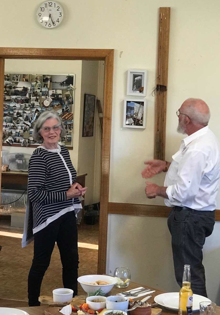 Ruth McKean with David Anderson at Peter McKean's Memorial