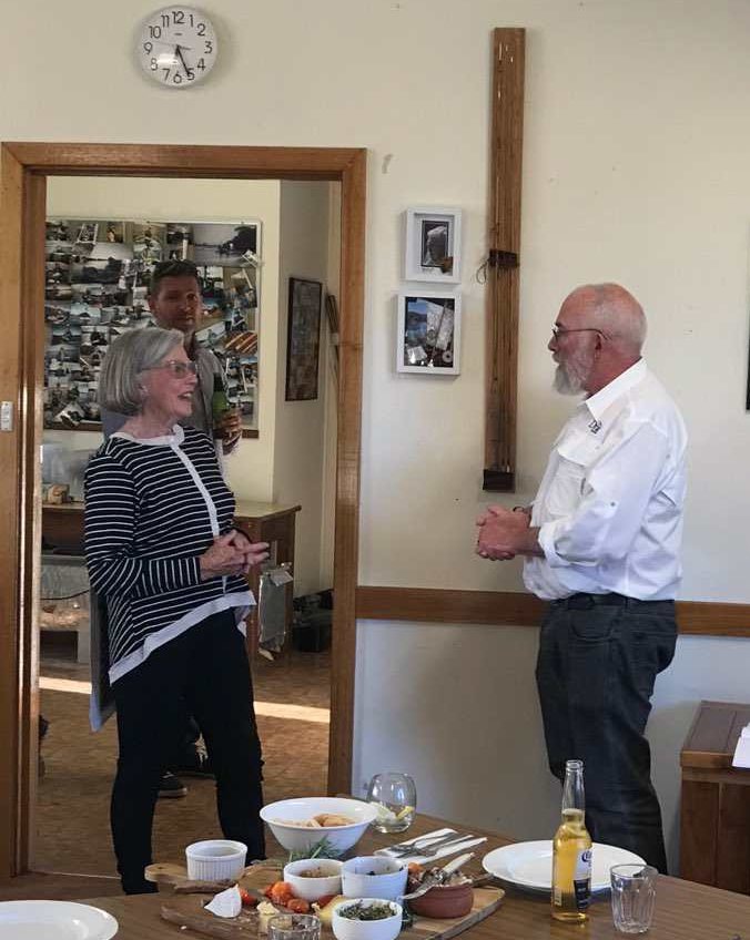 Ruth McKean with David Anderson at Peter McKean's Memorial