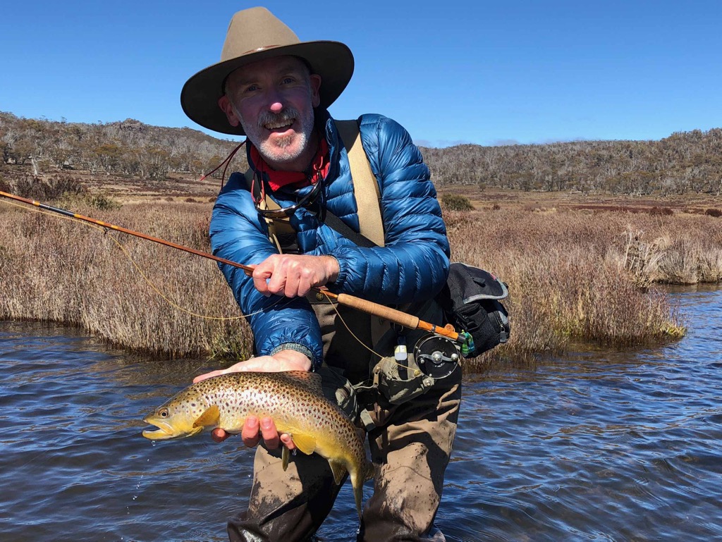 Wild Tasmanian brown on a Jeff Wagner bamboo