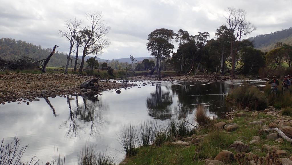 River fishing in Tasmania.  