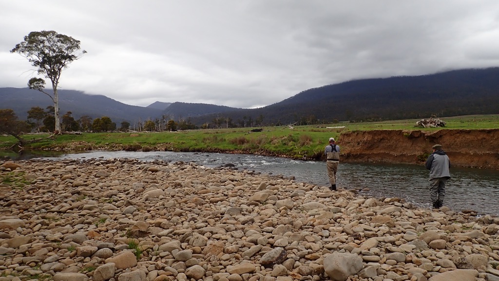 River fishing in Tasmania.  
