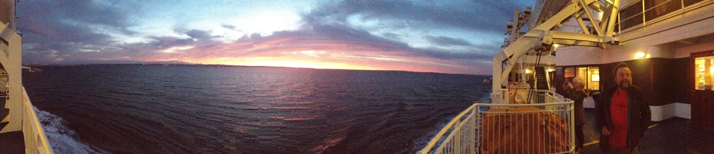 On the Spirit of Tasmania ferry, enroute to the mainland and home.